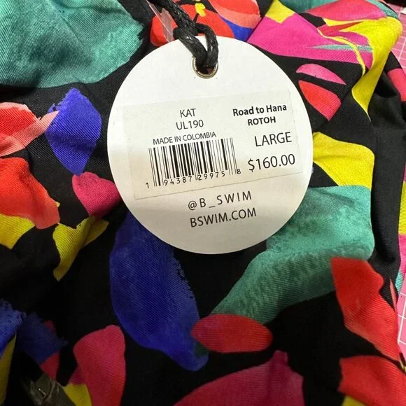NWT $160 B.SWIM × Elizabeth Turner WOMEN'S L,XL SWIMSUIT ONE PC ROAD TO HANA K - Picture 10 of 10